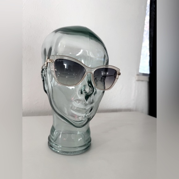 Ferragamo Cat Eye Sunglasses 55 mm Clear Nude Retro Sunglasses Vintage Designer - Picture 5 of 13